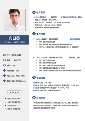 網(wǎng)絡(luò)工程專業(yè)軟件開發(fā)工程師簡歷模板